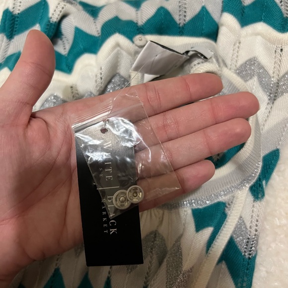 Blue,Sparkling silver, and white chevron romper - Picture 8 of 8